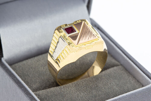 Rubin Ring 18 Karat Gold - 20,5 mm