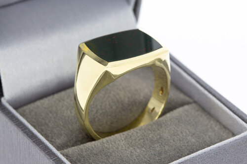 Heliotrop Siegelring 14 Karat - 20,4 mm