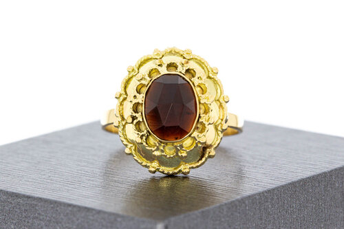 Granat Ring 14 Karat Gold - 18,3 mm