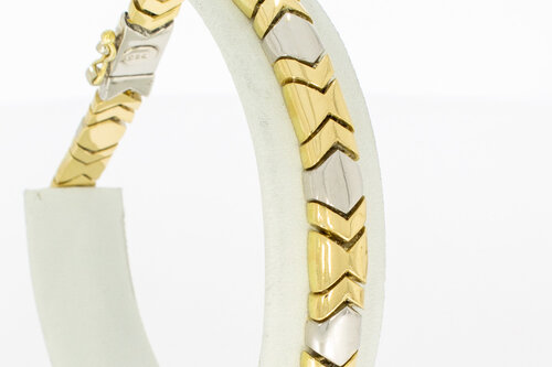18 Karat bicolor Gold Armband - 20,7 cm
