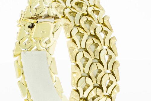 Breites Armband 14 Karat Gold - 19,6 cm
