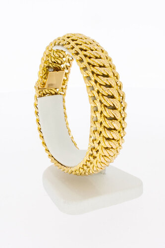 18 Karat Gold breites Armband - 21,3 cm