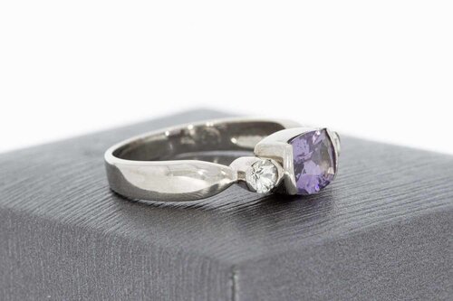 18 Karat Weißgold Spinell Ring - 17,3 mm