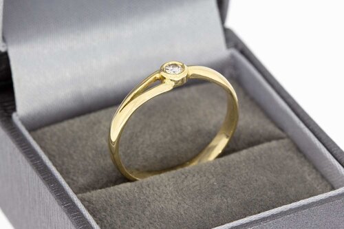 Diamantring 14 Karat Gold - 19,9 mm