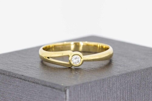 Diamantring 14 Karat Gold - 19,9 mm