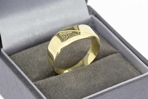 Diamant Goldring 14 Karat - 18,6 mm