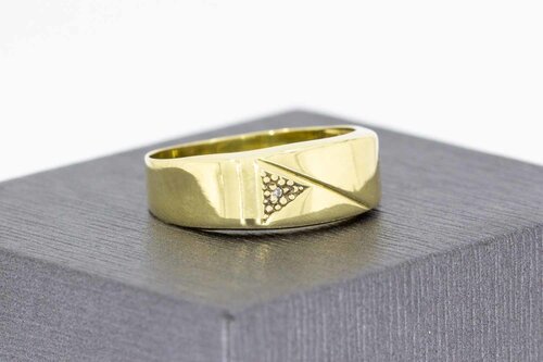 Diamant Goldring 14 Karat - 18,6 mm