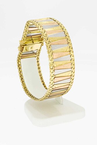 Tricolor Breites Armband 585 Gold - 20,2