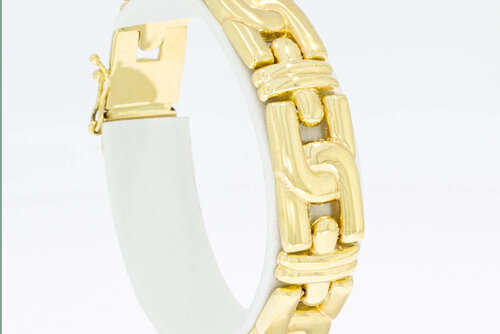 14 Karat breites Gliederarmband - 17,9 cm