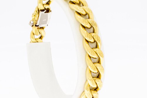 585 Gold Panzer Armband-19,5 cm