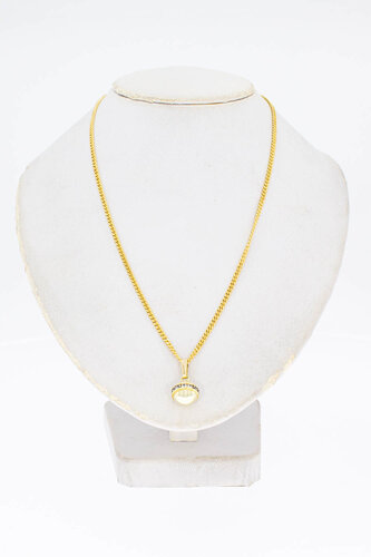 14 Karat Gold Anhänger mit Zirkonia