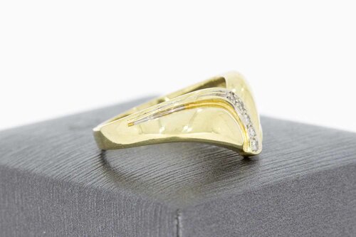 Diamant Damen Ring 14 Karat Gold - 18,1 mm