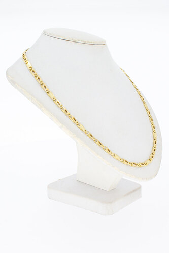 14 Karat Gold Falkenauge Kette - 42,6 cm