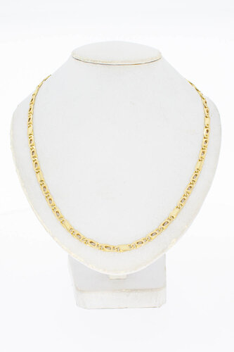 14 Karat Gold Falkenauge Kette - 42,6 cm