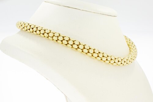 Popcorn Goldkette 14 Karat - 46,5 cm