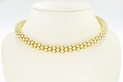 Popcorn Goldkette 14 Karat - 46,5 cm