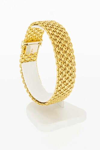 Breites 14 Karat Gold Retro Armband - 20,1 cm