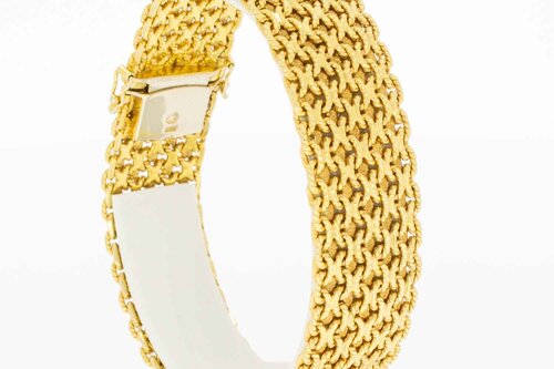 Breites 14 Karat Gold Retro Armband - 20,1 cm