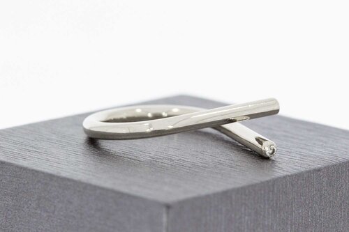 14 Karat Weißgoldene Diamant Ring - 16,5 mm