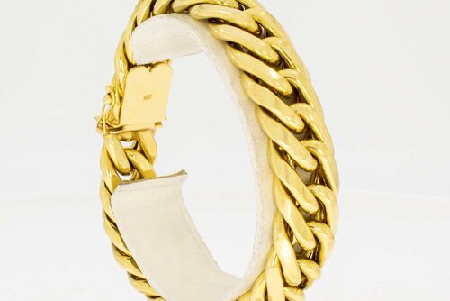 Breites Panzer Armband 18 Karat - 21,7 cm