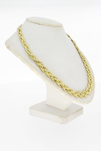 Geflochtene Halskette 585 Gelbgold - 44,5 cm