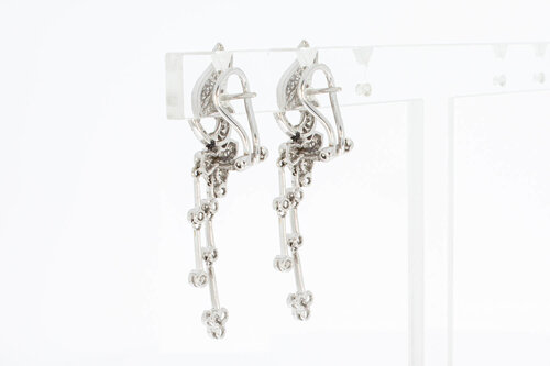 Diamant Clip Ohrringe 750 Gold - 4,5 cm