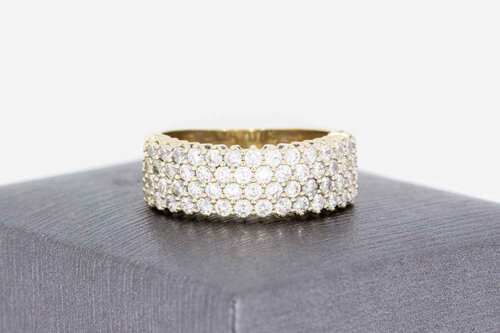 585 Goldring mit Zirkonia - 17,7 mm