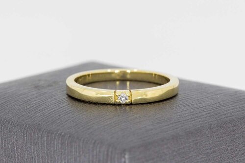 14 Karat Gold Diamant Damenring - 17 mm