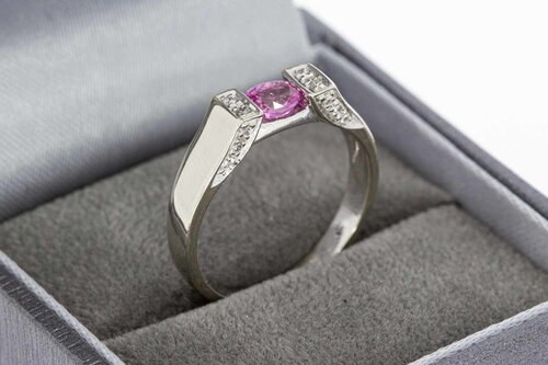 18 Karat Gold Edelstein Ring - 17,6 mm