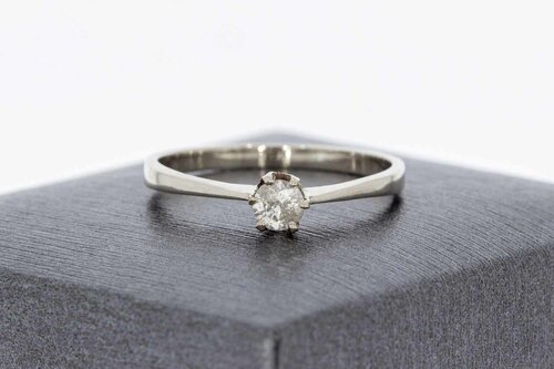 14 Karat Weißgold Diamant Ring - 18,7 mm