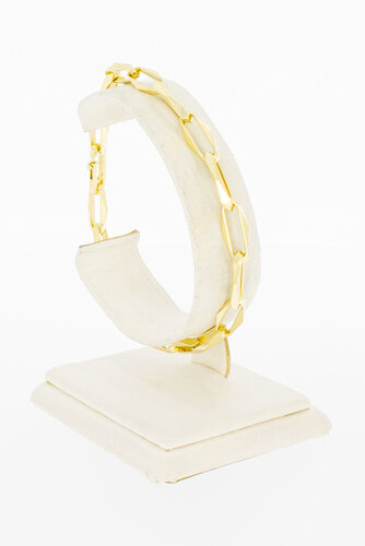 14 Karat Paperclip Goldarmband - 21,1 cm