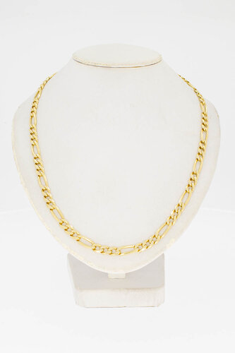 18 Karat goldene Figarokette - 52,5 cm