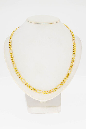 18 Karat Figaro gelbgold Kette - 92 cm
