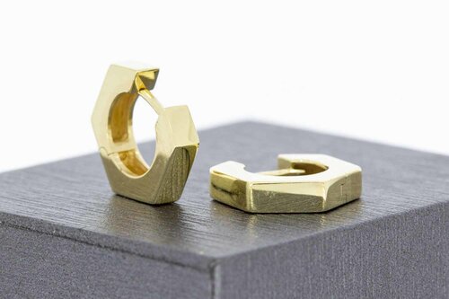 14 Karat gelb goldenene Kreolen - 1,4 cm