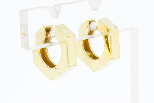 14 Karat gelb goldenene Kreolen - 1,4 cm