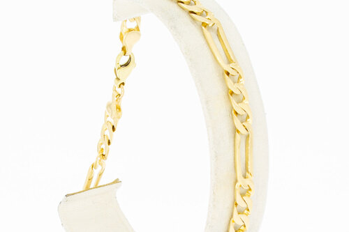 14 Karat Figaro Goldarmband - 22,3 cm