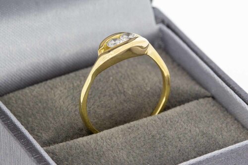 14 Karat Gold Diamantring - 17,3 mm