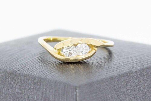 14 Karat Gold Diamantring - 17,3 mm