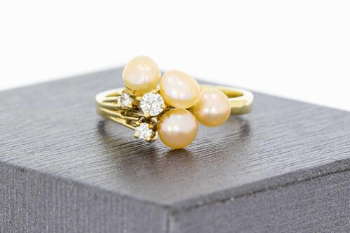 585 Gelbgold Edelstein-Ring - 15,8 mm