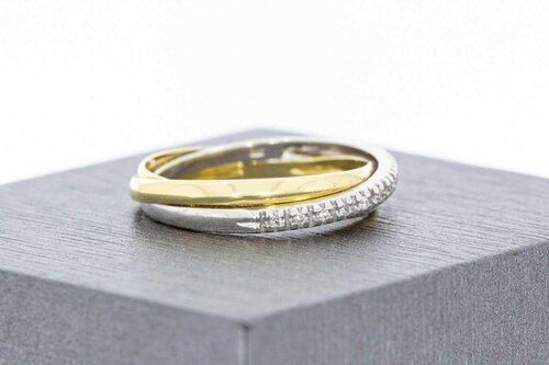 585 Goldring mit Diamant - 17,4 mm