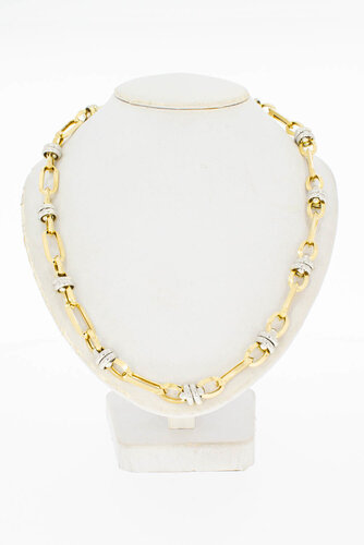 14 Karat bicolor Königskette Gold - 56,2 cm