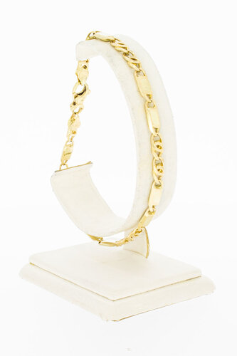 14 Karat Falkenaugen Armband - 22,5 cm