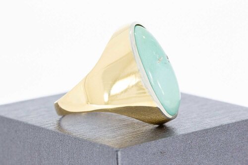 Türkis Vintage Gold Ring 750 - 20,7 mm