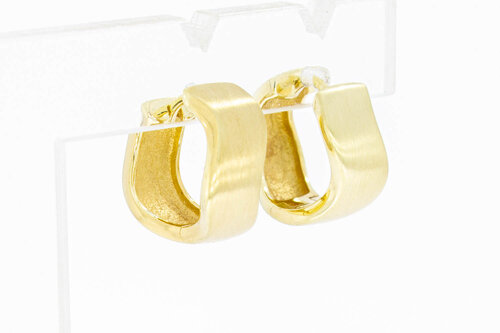 585 Goldene matierte Kreolen - 1,5 cm