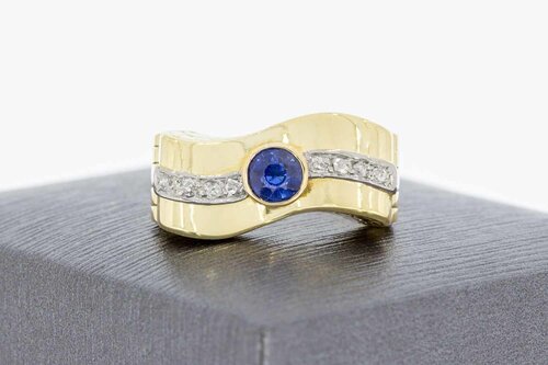 14 Karat Edelstein Goldring - 17,9 mm