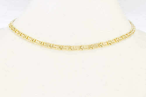 Versace-Stil Choker 585 Gold - 42,5 cm