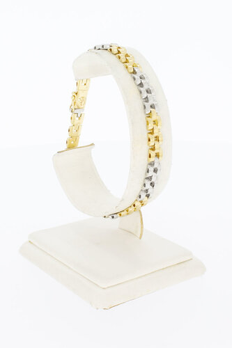 14 Karat goldener Gliederarmband - 19,6 cm