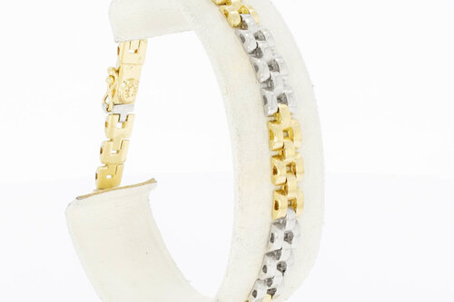 14 Karat goldener Gliederarmband - 19,6 cm