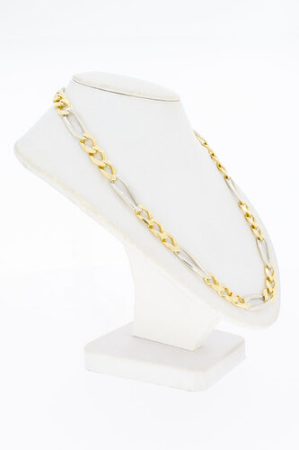 Figarokette 585 bicolor gold - 67 cm