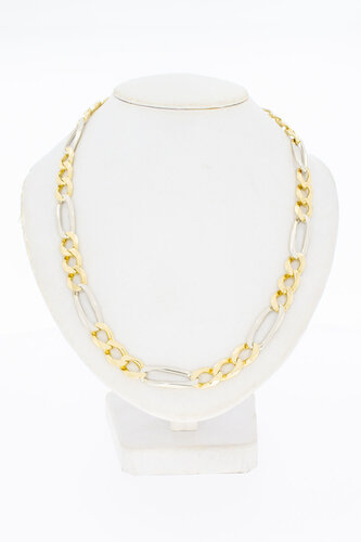 Figarokette 585 bicolor gold - 67 cm